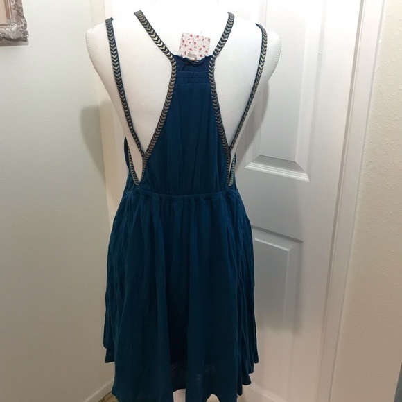 Free People Lovers Cove Embroidered Mini Sz Med - Picture 7 of 8